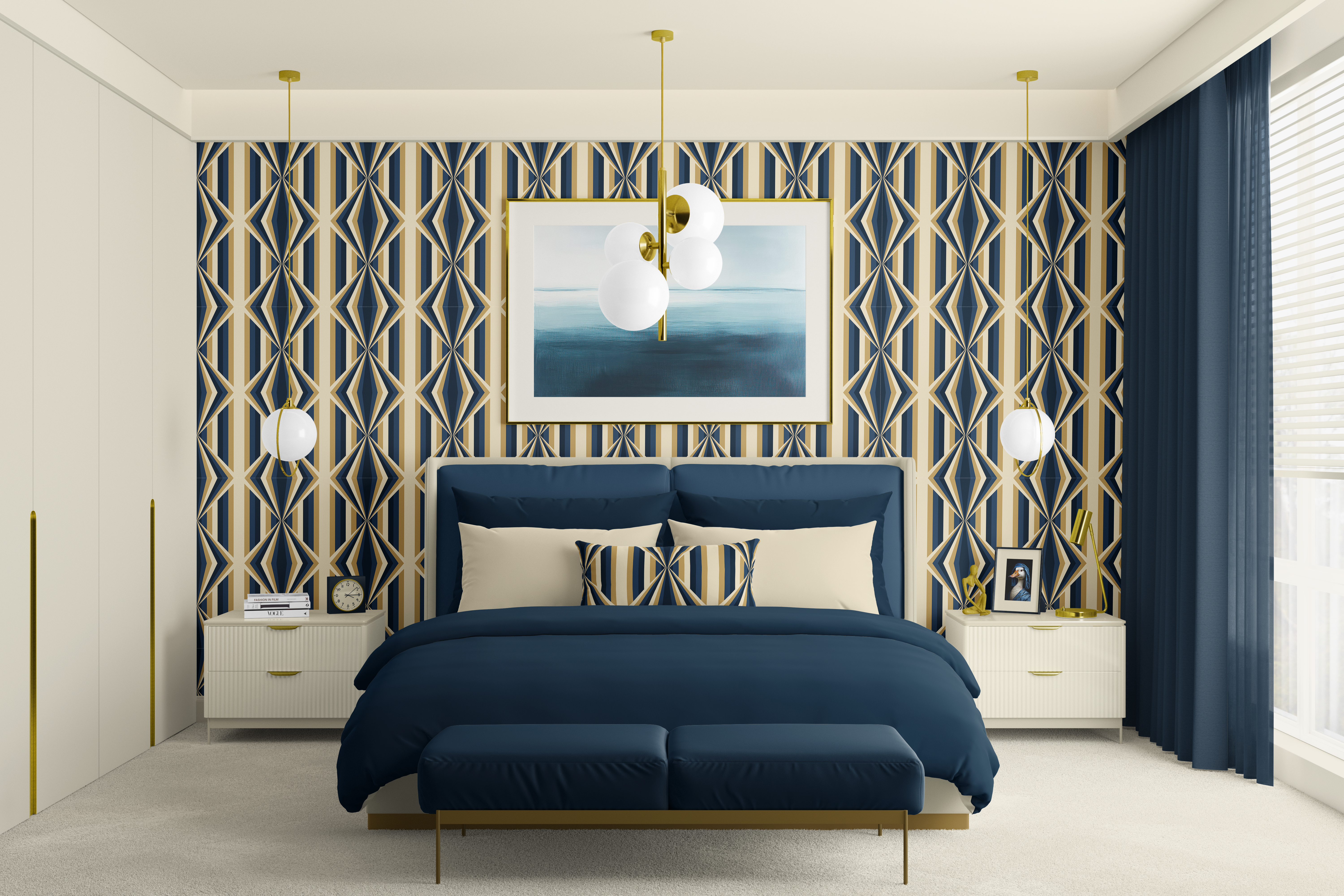 Deco Prism Sandy Teal Gold