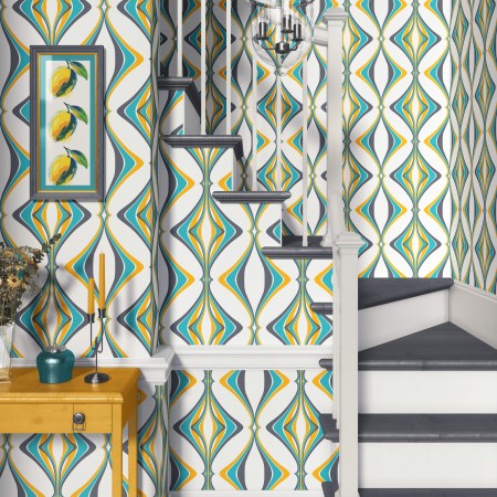 Hourglass Turquoise Yellow